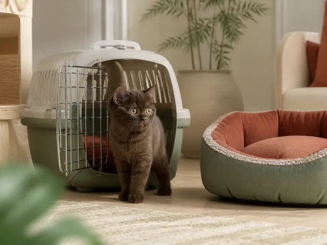 Котёнок американской бурманской кошки осваивает дом