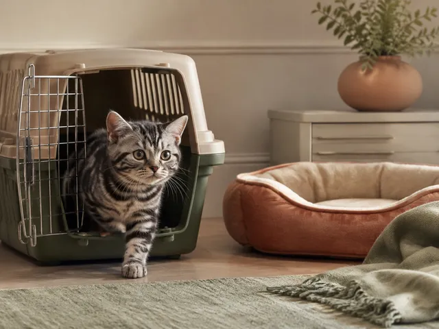 Котёнок американской короткошёрстной осваивается дома