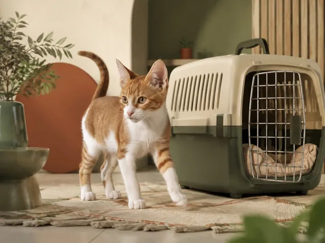 Котёнок бразильской короткошёрстной кошки знакомится с домом