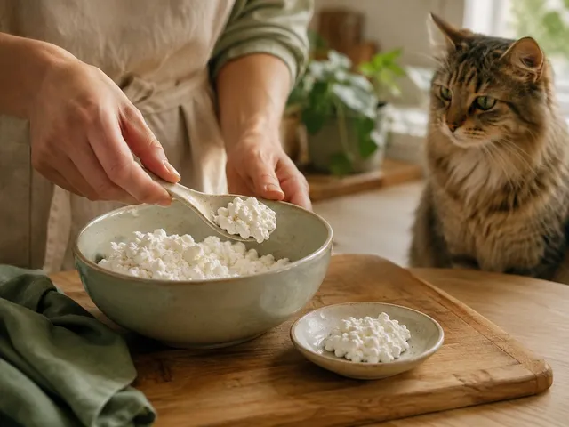 Безопасная проверка продукта «творог» для кошки