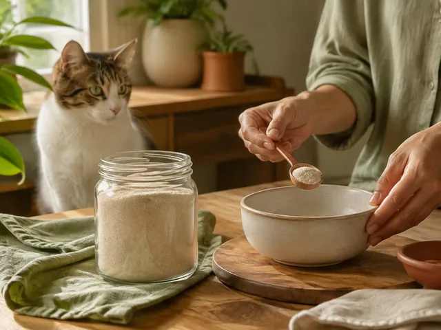 Безопасная проверка продукта «псиллиум» для кошки