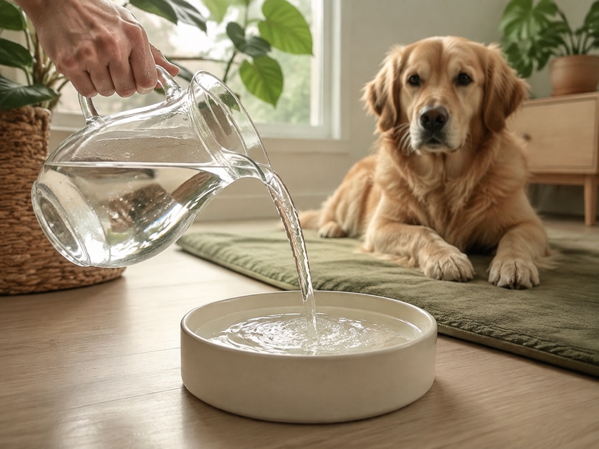 Безопасная проверка продукта «вода» для собаки